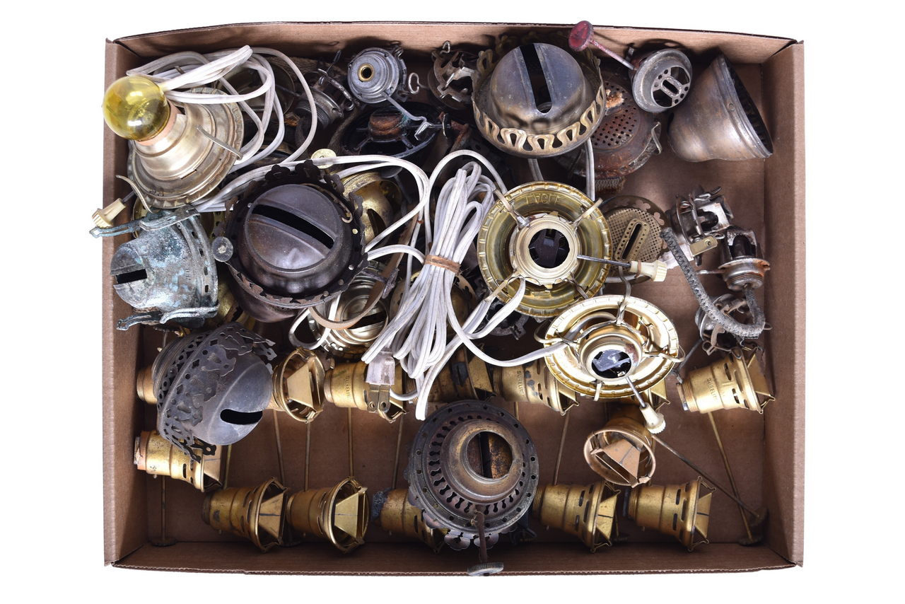 5178 - Forty Six Lamp Wick Raisers and Other Parts - Surelite, Aladdin, etc. thumbnail