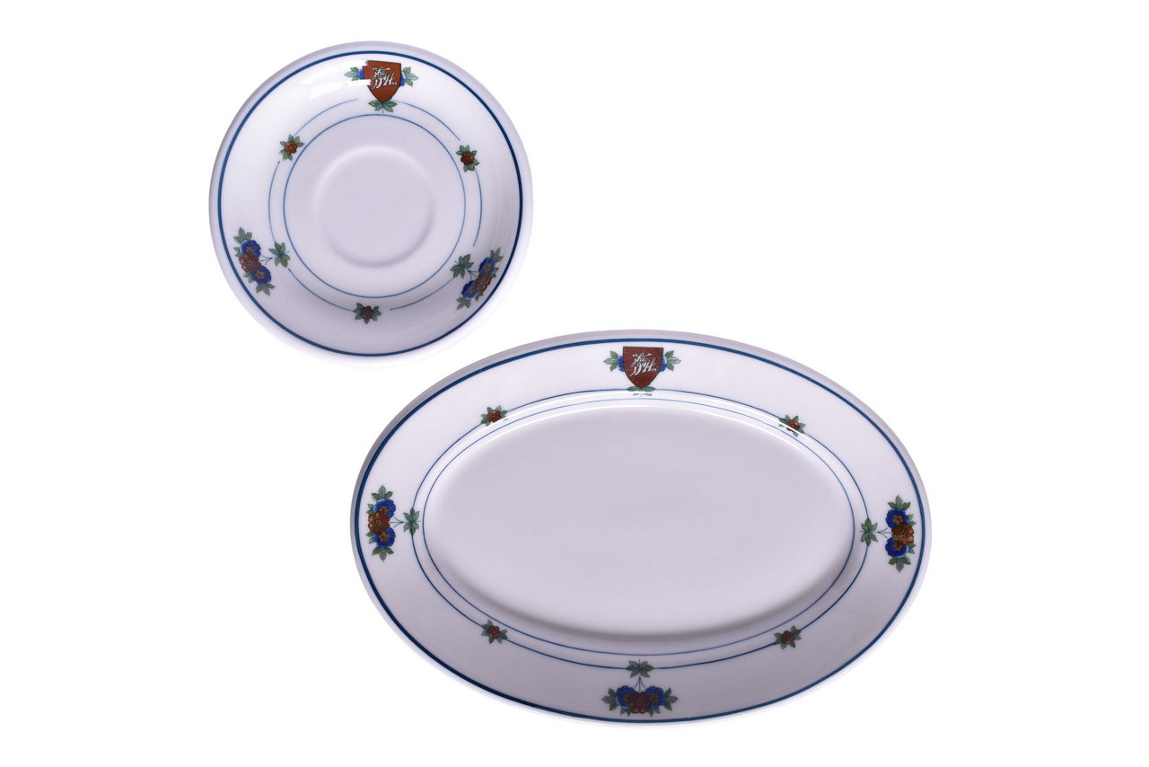 5208 - Delaware & Hudson Railroad China Canterbury Saucer and Oval Platter Plate thumbnail