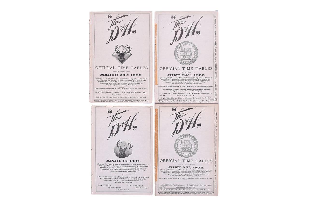 5213 - Four Early Delaware and Hudson Railroad Timetables - 1891, 1899, 1900, and 1902 thumbnail
