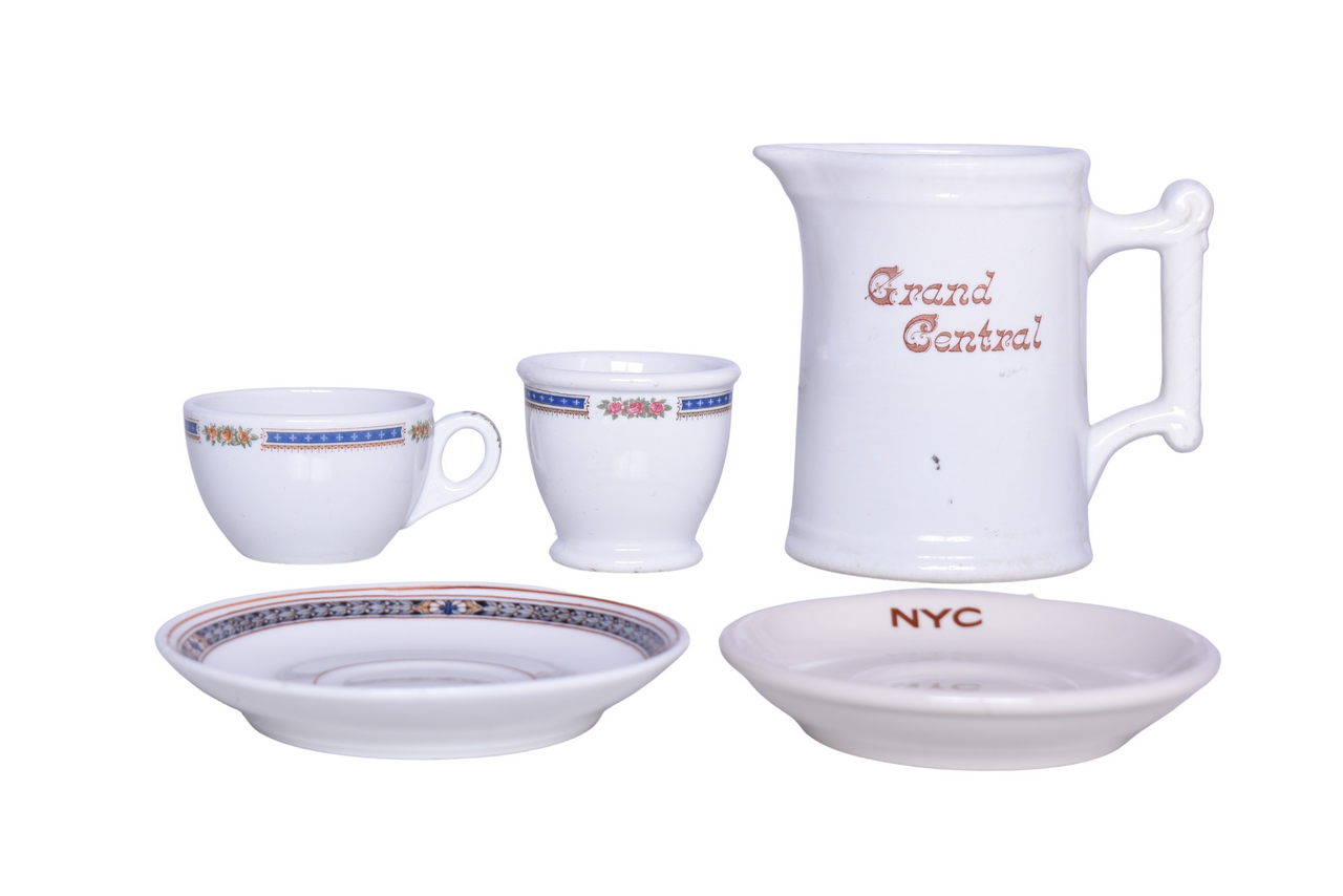 5218 - Five Pieces of Eastern Railroad China - Seaboard Air Line, New York Central, Pennsylvania, and Grand Central thumbnail