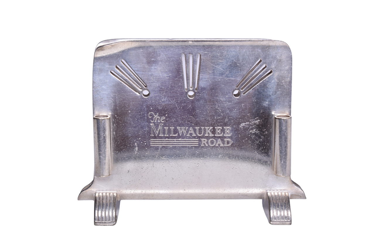 5219 - International Silver Co. Milwaukee Road Silver Menu Holder thumbnail