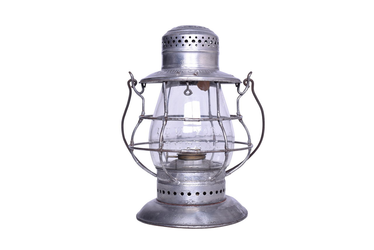5241 - Dietz No. 6 New York Central Railroad Double Wire Guard Lantern w/ Clear Cast Tall Globe thumbnail