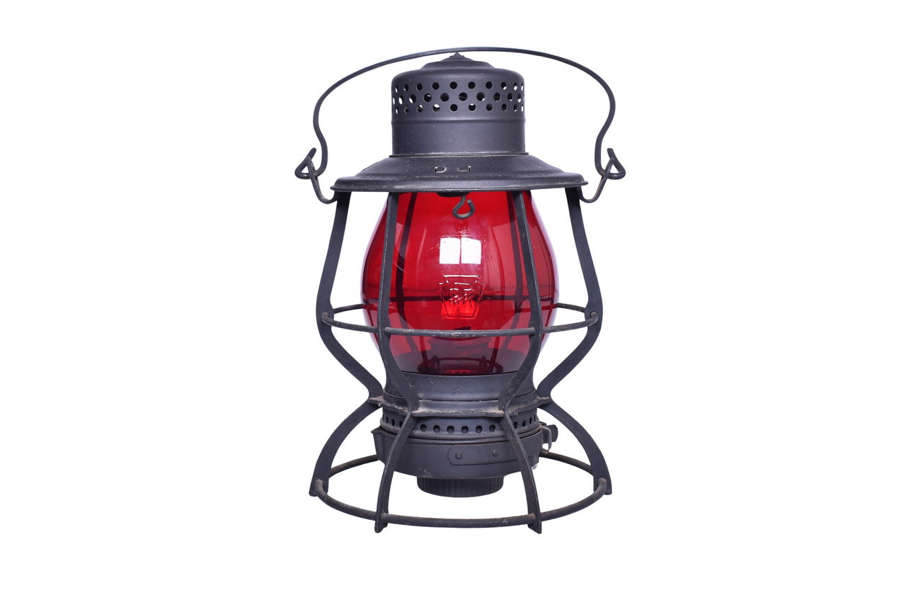 5247 - Keystone Casey Pennsylvania Railroad Lantern w/ Red Cast Tall Globe thumbnail