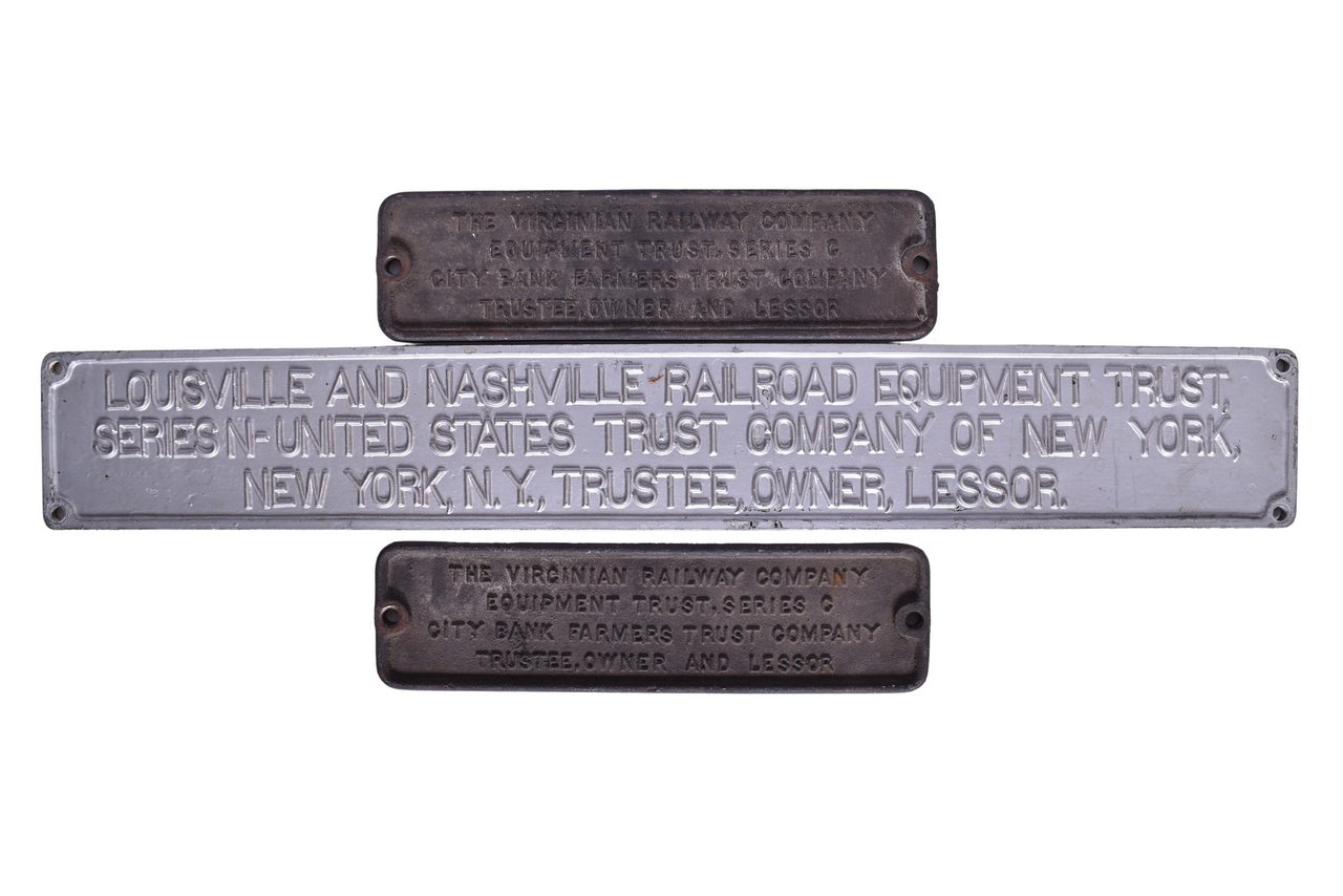 5254 - Louisville and Nashville Railroad and Pair of Virginian Railway Trust Plates thumbnail