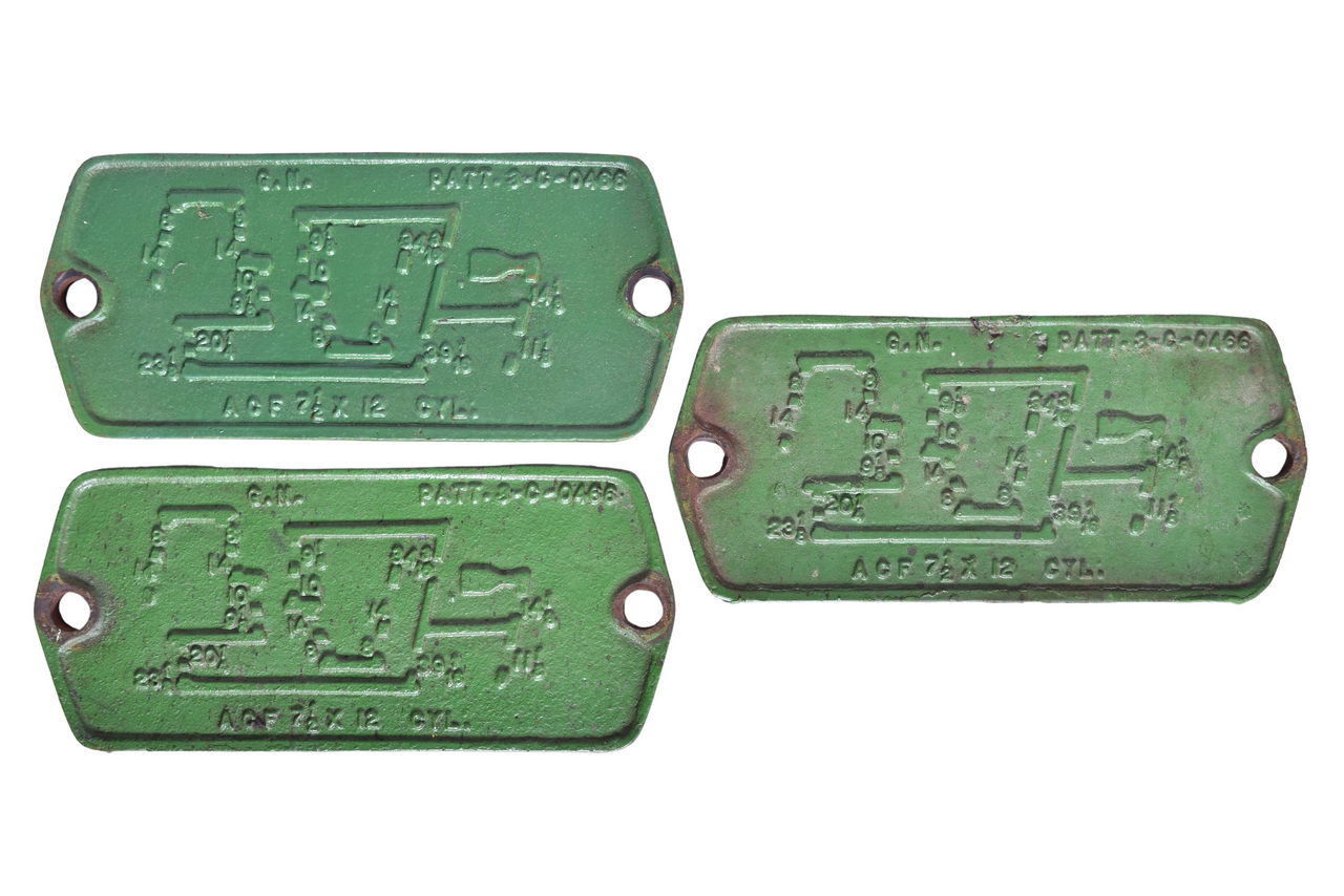 5300 - Trio of Cast Iron Great Northern Brake Plates thumbnail