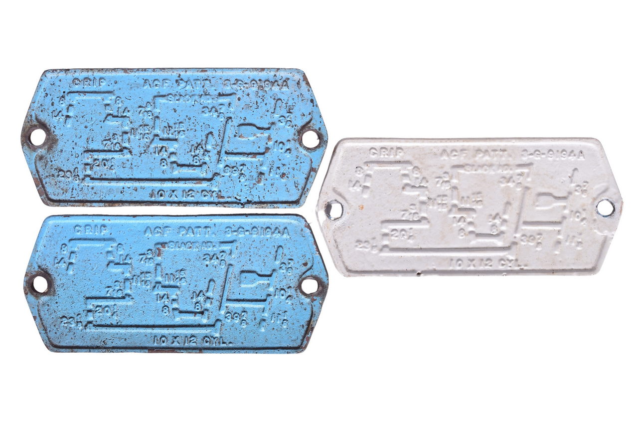 5301 - Trio of Chicago, Rock Island & Pacific Cast Iron Brake Plates thumbnail