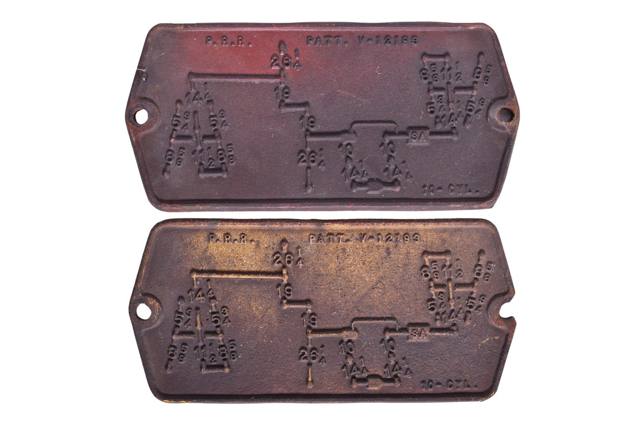 5304 - Pair of Cast Iron Pennsylvania Railroad Brake Plates thumbnail
