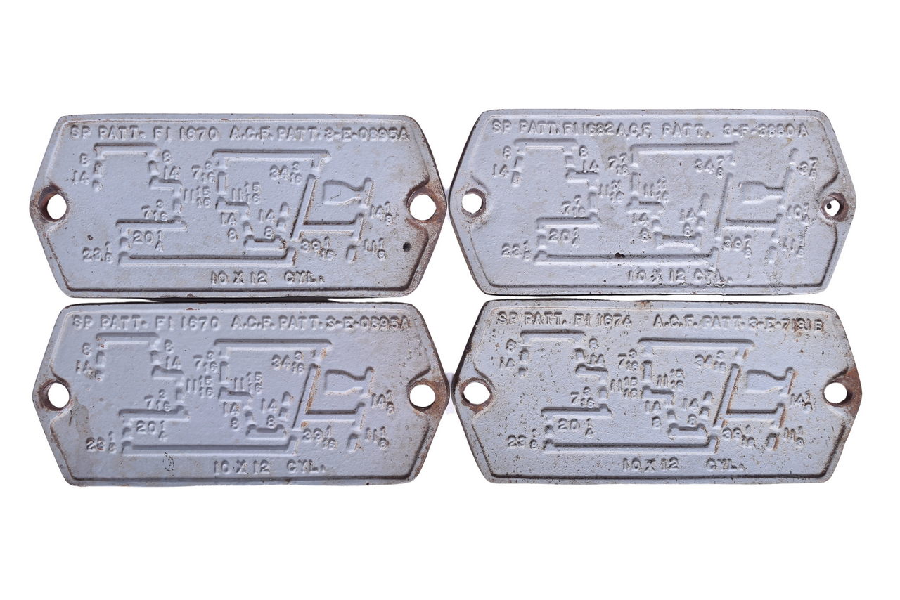 5312 - Four Cast Iron Southern Pacific Brake Plates thumbnail
