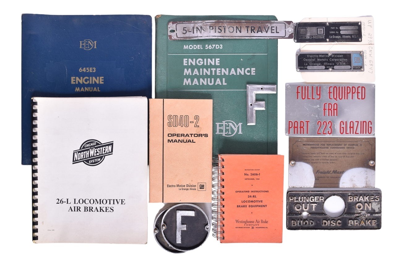 5339 - Railroad Locomotive Operator's Manuals and Plates - Chicago and North Western, Union Pacific thumbnail