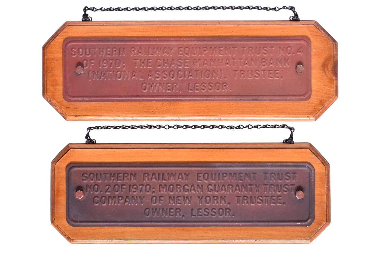 5341 - Pair of 1970 Southern Railway Trust Plates thumbnail