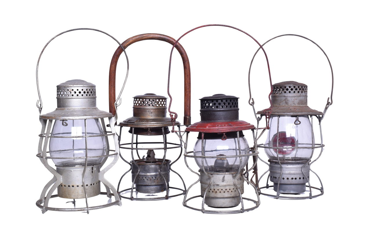 5401 - Four Railroad Lanterns - Great Northern Adlake Kero 250 and Canadian National E.T. Wright thumbnail