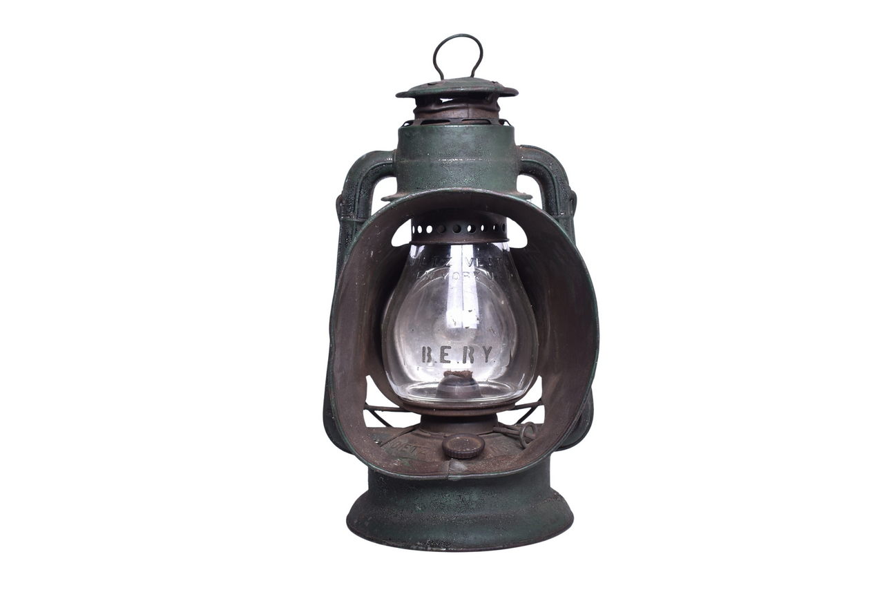 5419 - Deitz Inspector Lamp w/ Boston Elevated Railway Etched Clear Globe thumbnail