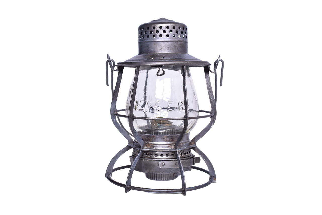 5429 - Keystone Casey Lantern w/ Elgin, Joliet & Eastern Railroad Clear Cast Extended Base Tall Globe thumbnail