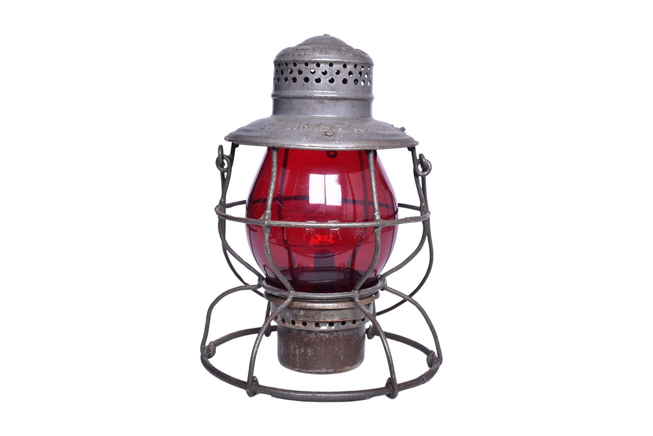 5439 - Handlan St. Louis Merchants Bridge Terminal Railway Lantern w/ TRRA Red Cast Globe thumbnail