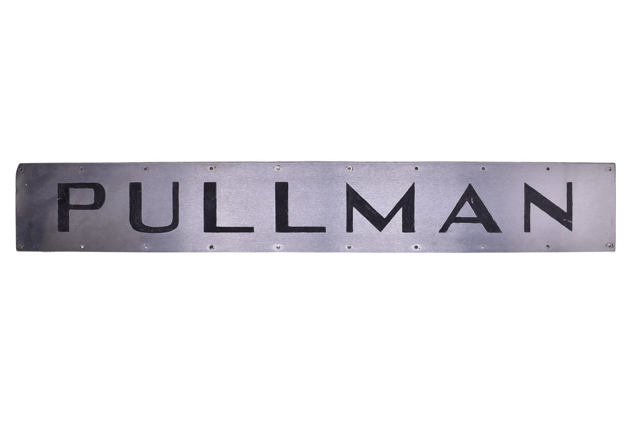 5440 - Pullman Stainless Steel Sign - Passenger Car Letter Board thumbnail