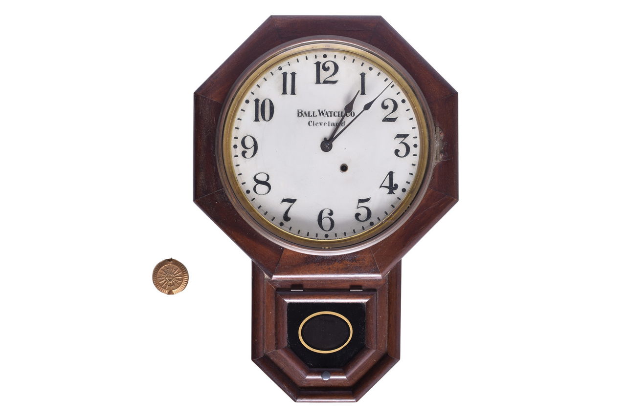 5449 - Seth Thomas / Ball Watch Co. Cleveland Railroad Depot Wall Clock thumbnail