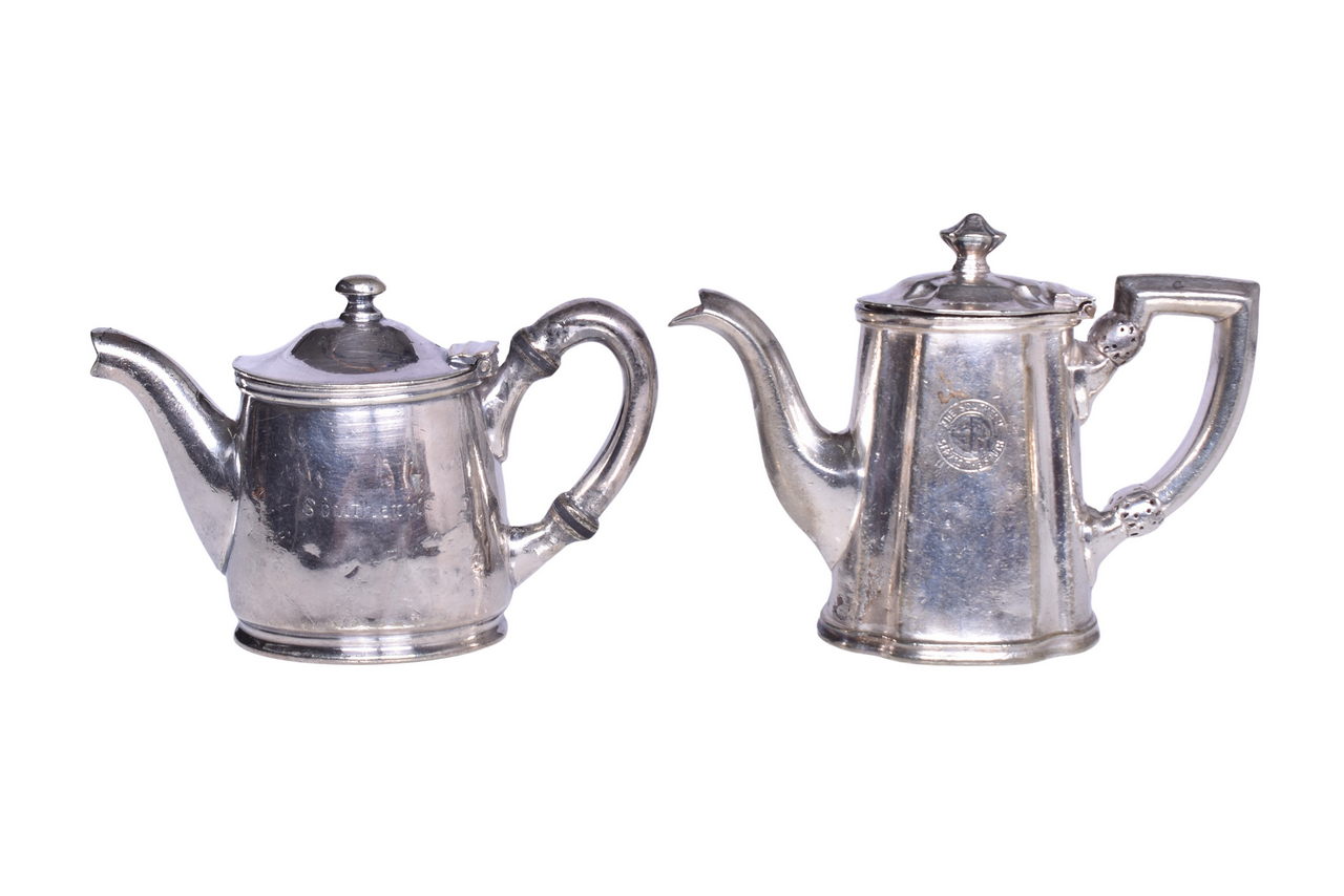 5489 - Southern Railway Reed & Barton Silver Teapot and Coffee Pot Including Patent Applied For thumbnail