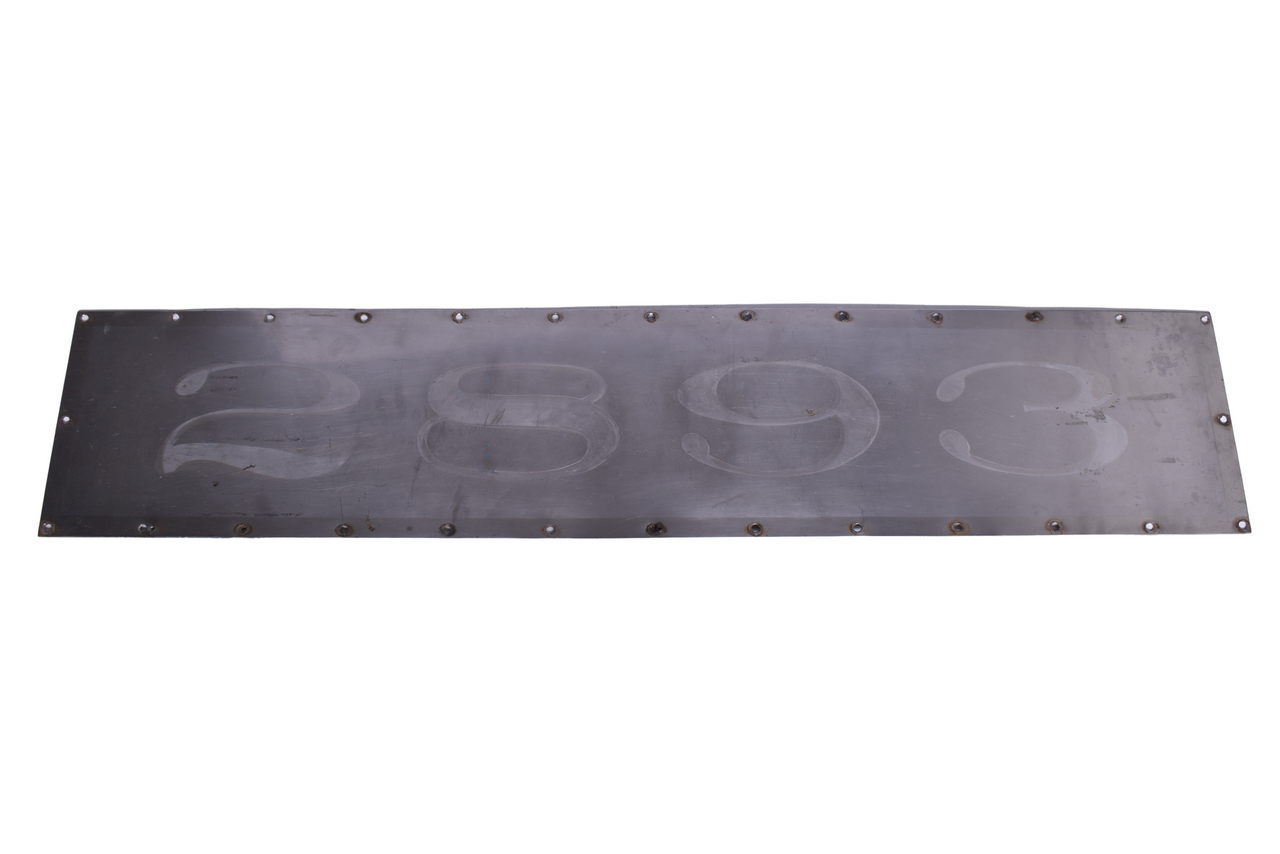 5510 - Atchison, Topeka and Santa Fe Railway Passenger Car Stainless Steel Number Plate - 2893 thumbnail