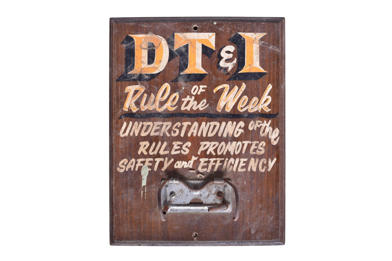 5515 - Detroit Toledo & Ironton Hand Painted Rule of the Week Wooden Wall Plaque thumbnail