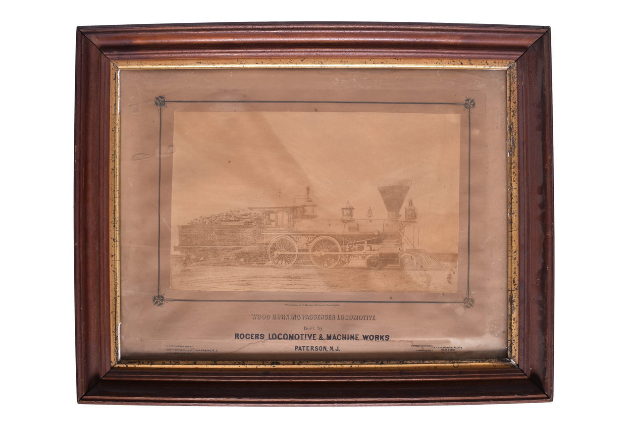 5518 - Rogers Locomotive & Machine Works Wood Burning Passenger Locomotive Builders Photo thumbnail