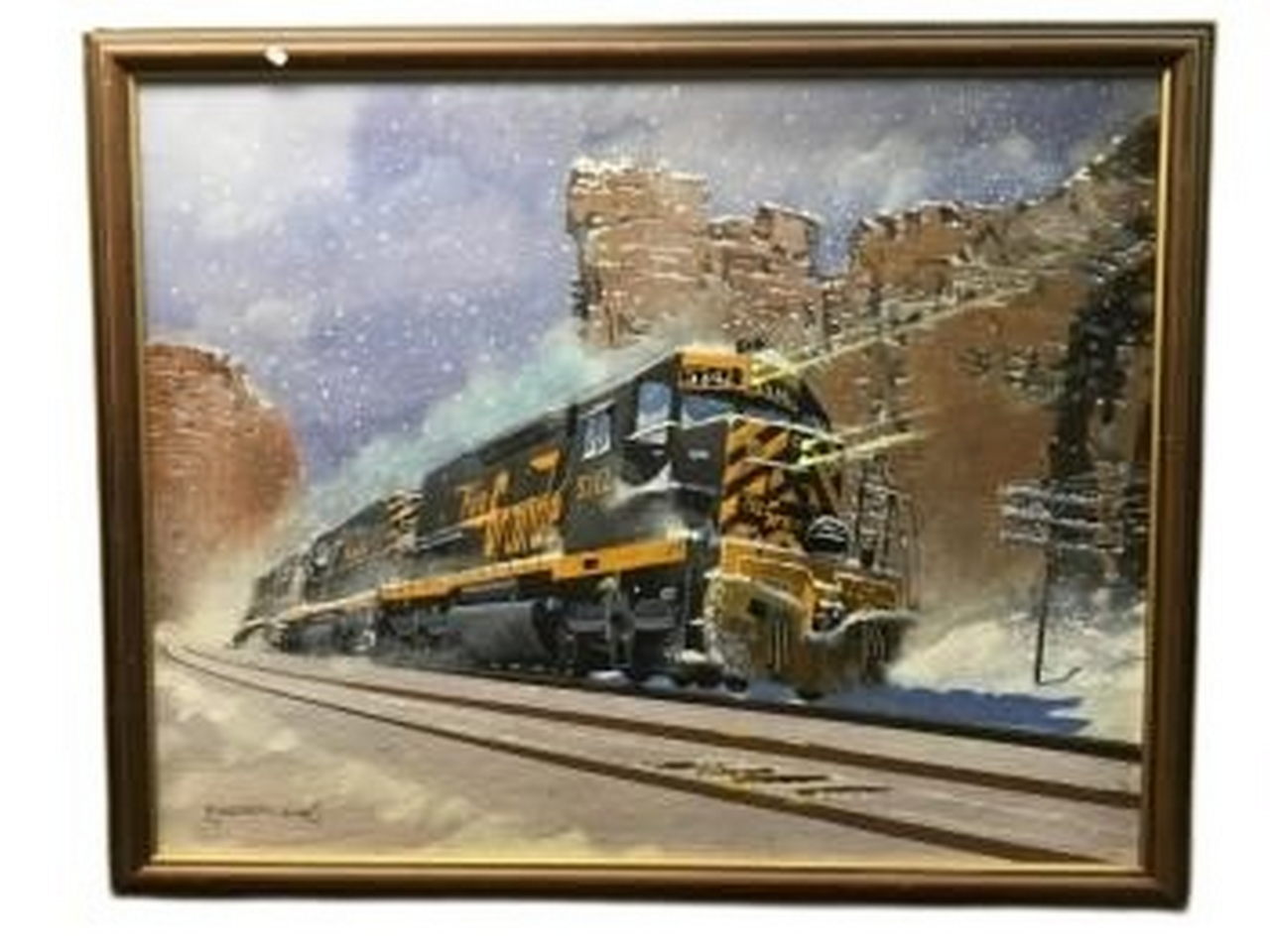5528 - Original Robert West Painting of Rio Grande Locomotive # 5342 thumbnail