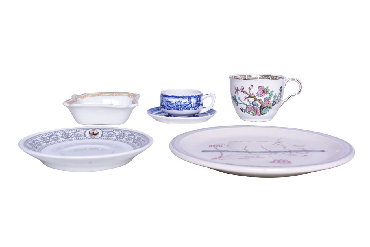 5529 - Six Pieces of Northeast Railroad China - New York Central, New York New Haven & Hartford, and Baltimore & Ohio thumbnail