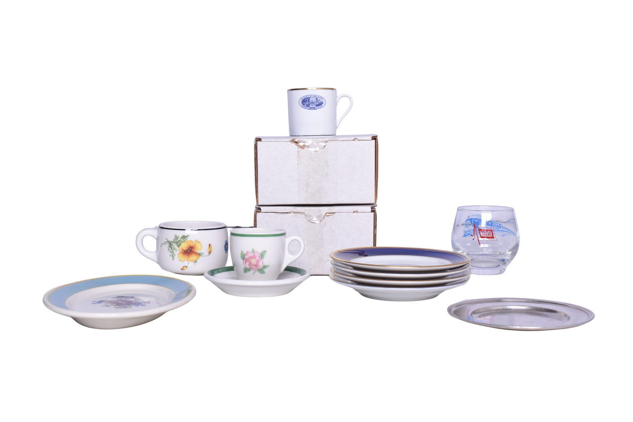 5531 - Mixed Group of Railroad China, Silver, & Glassware - Southern Pacific, Wabash, Seaboard, Milwaukee Road, and More thumbnail
