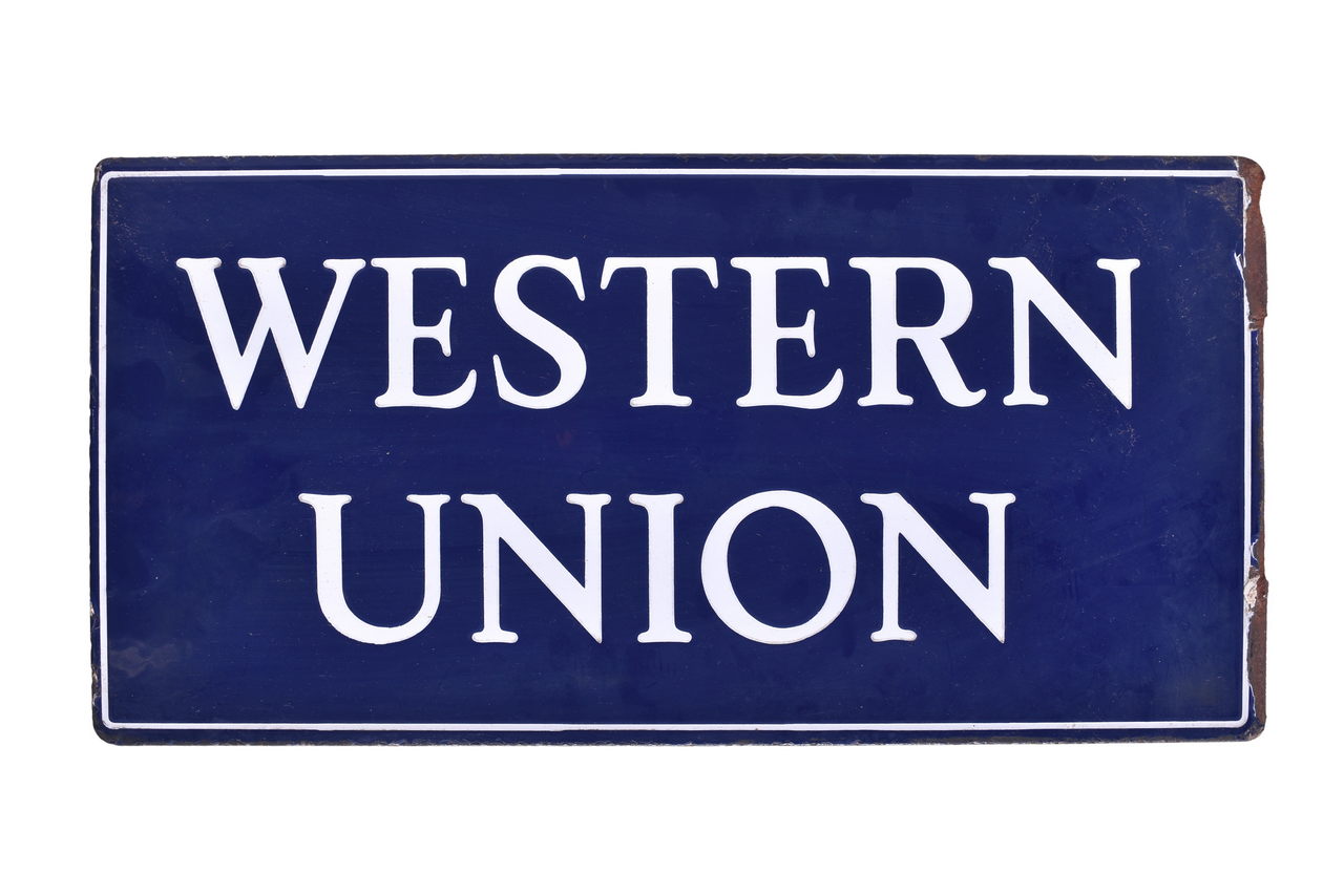 5534 - Double-sided Porcelain Western Union Sign thumbnail