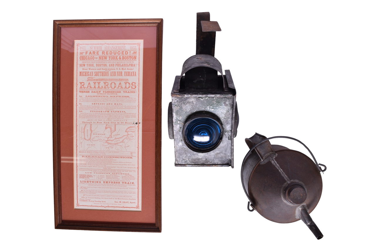 5546 - Reproduction 1853 Michigan Southern and North Indiana Broad Sheet, Lantern, Oil Can thumbnail