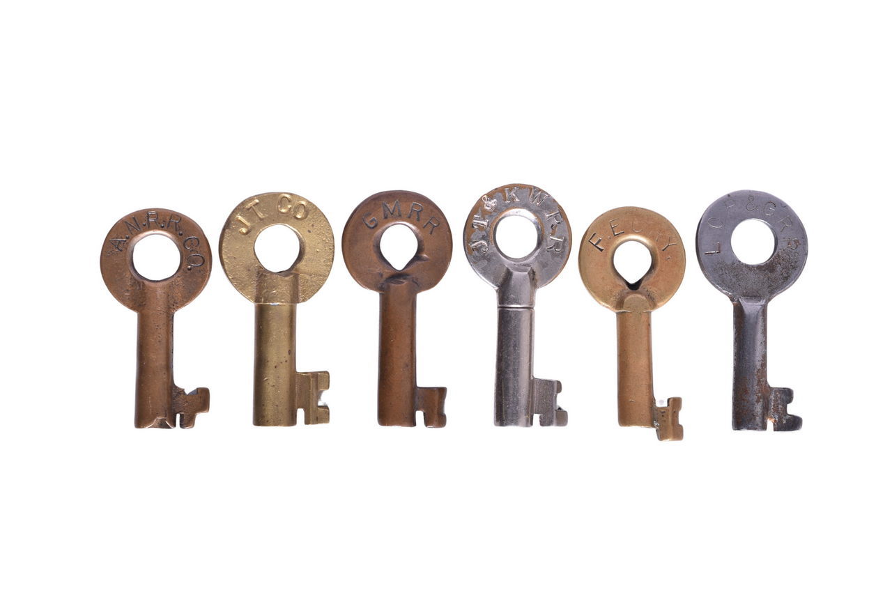 5553 - Six Florida Lines Railroad Keys - Jacksonville Tampa & Key West, Florida East Coast, Gainesville Midland, and More thumbnail