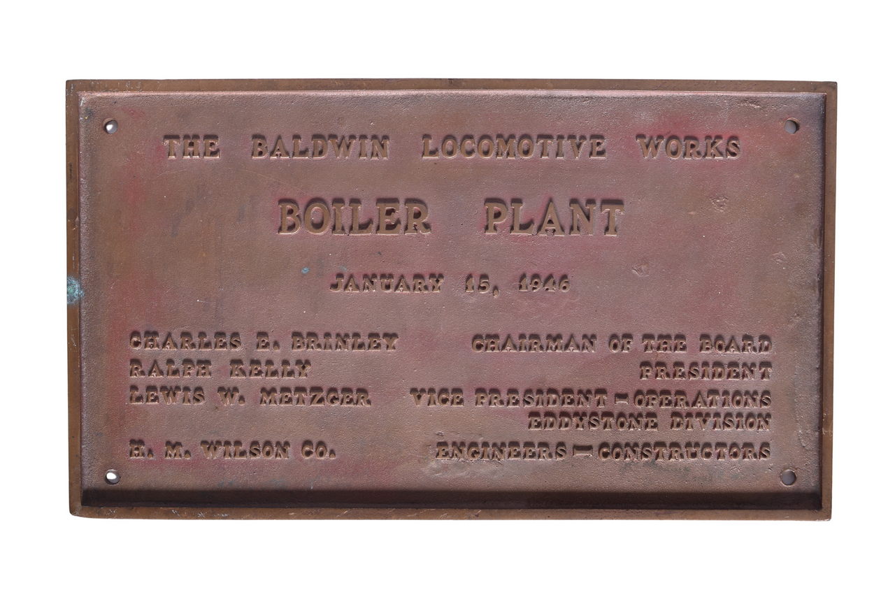 5576 - Baldwin Locomotive Works 1946 Boiler Plant Dedication / Builders Plate thumbnail