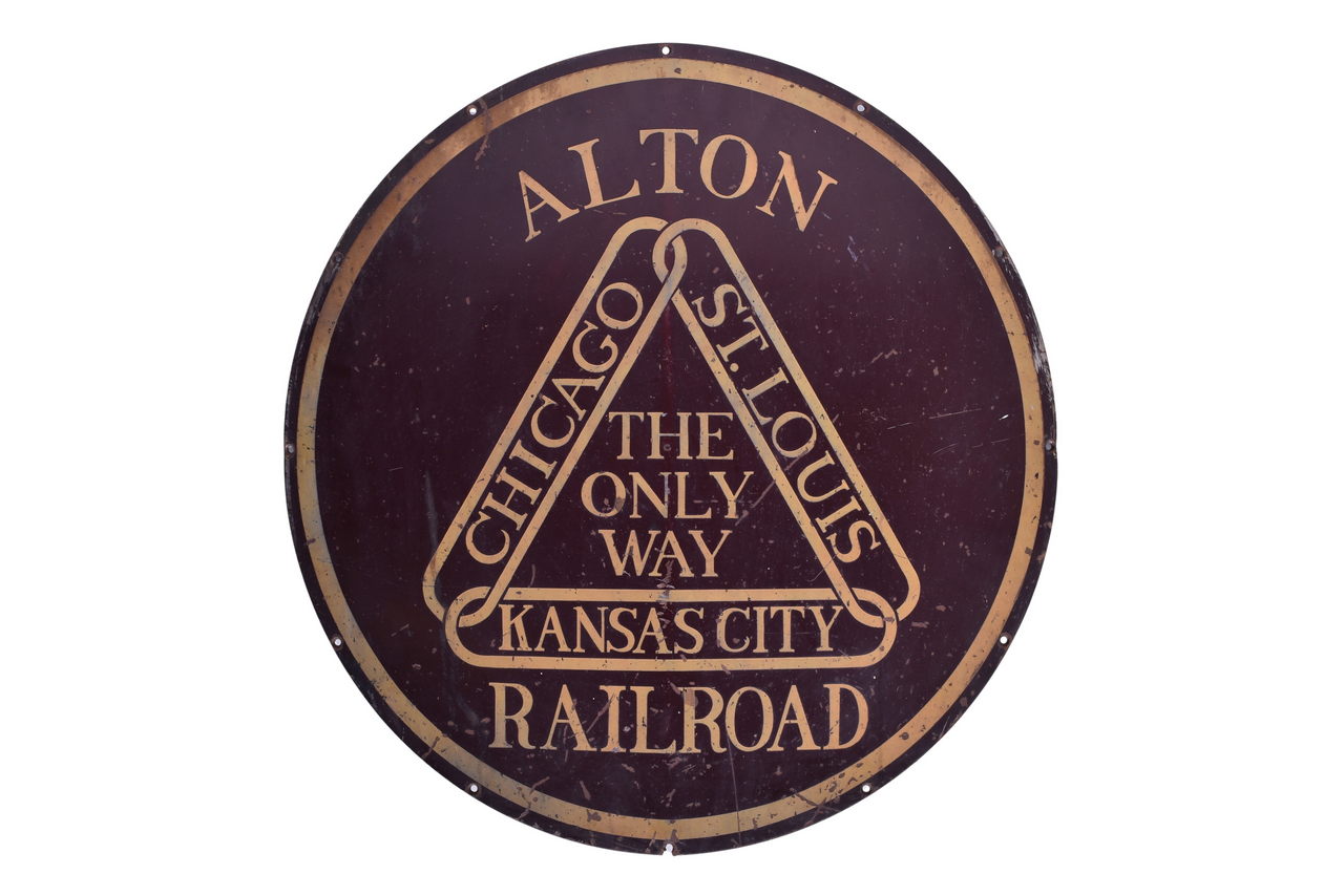 5578 - Alton Railroad Steel Locomotive Nose Plate (Likely EA Unit) thumbnail