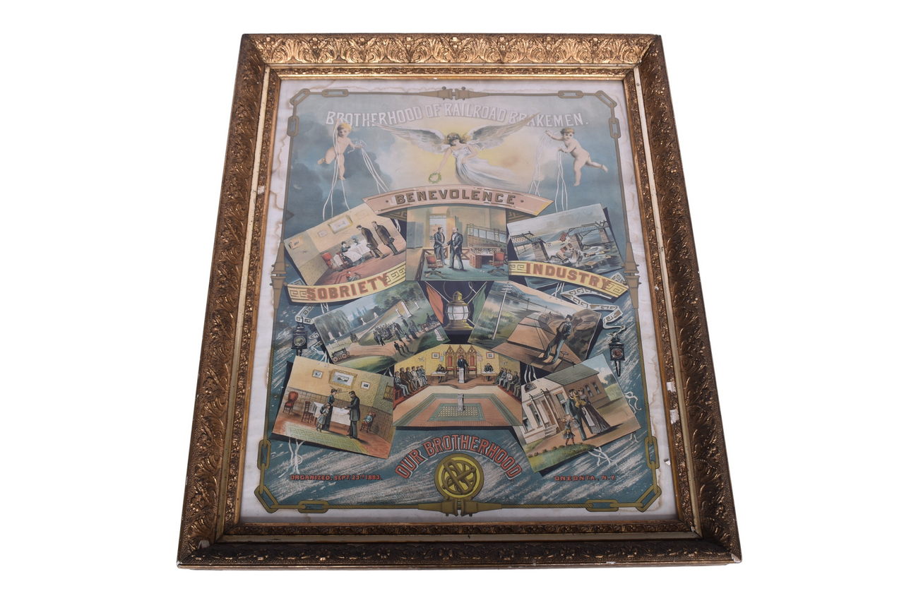 5592 - Framed Brotherhood of Railroad Brakemen Advertising Poster thumbnail