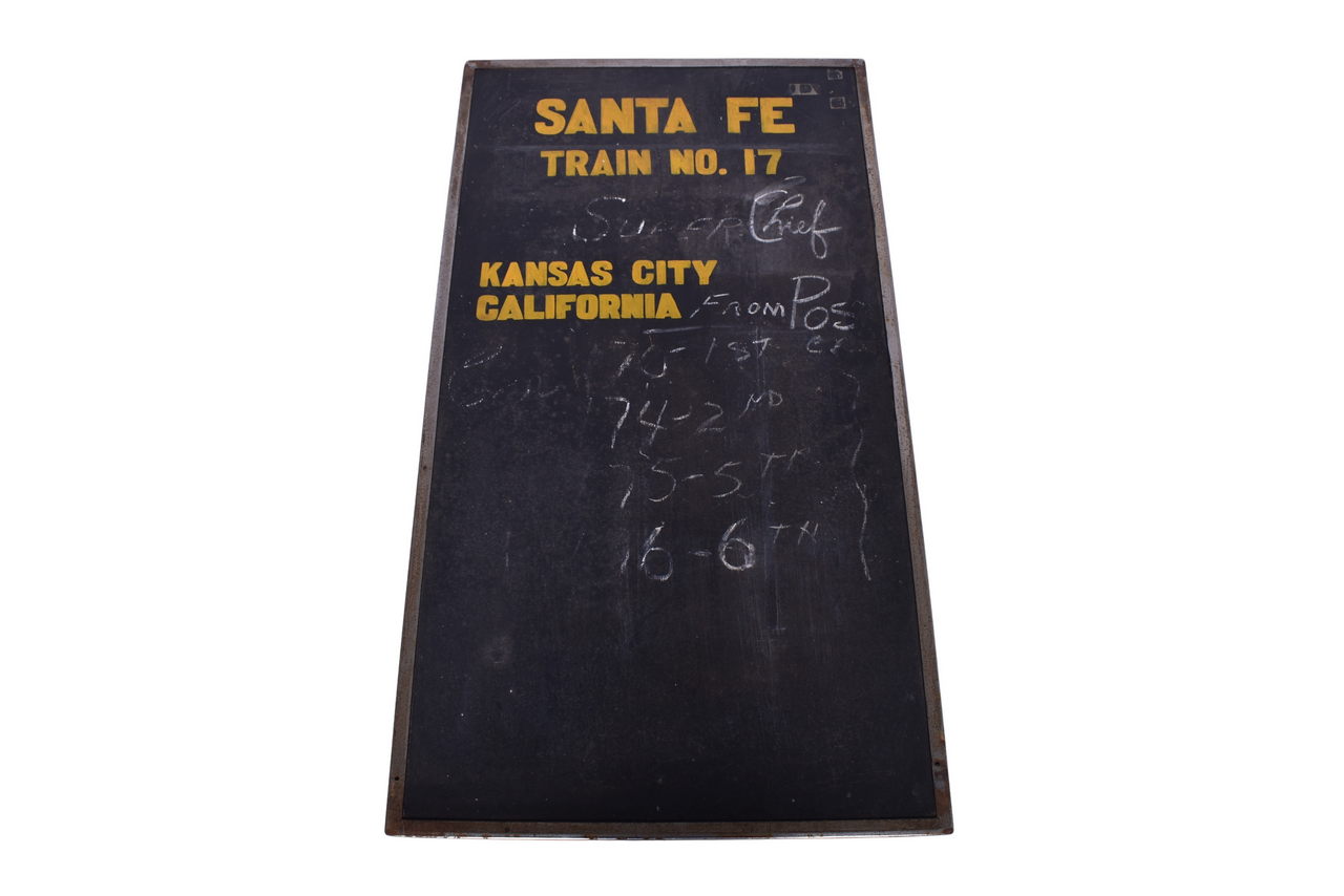 5594 - Wow! Santa Fe Super Chief Chalk Board from Dearborn Station Chicago thumbnail