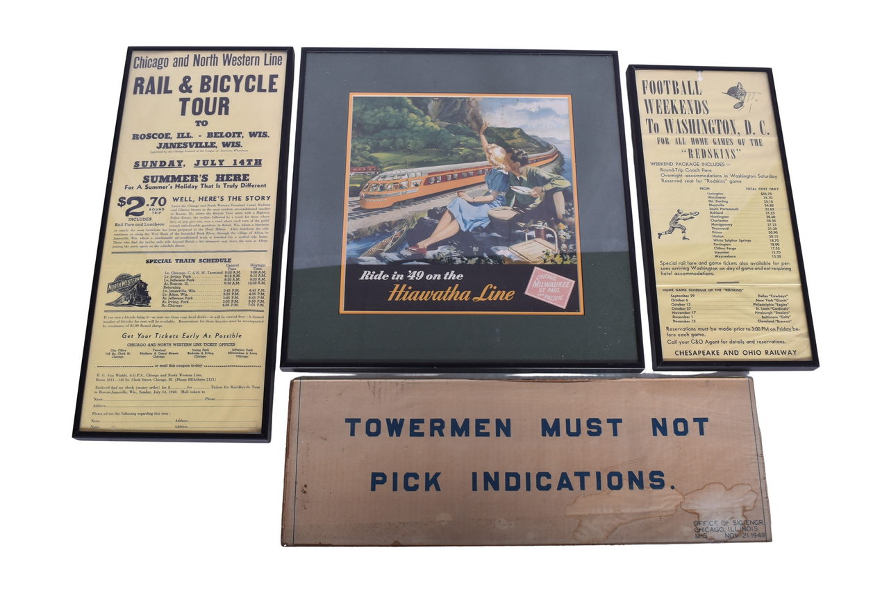 5598 - Chessie, Chicago and North Western Broad Sheets, Milwaukee Road Hiawatha Poster thumbnail