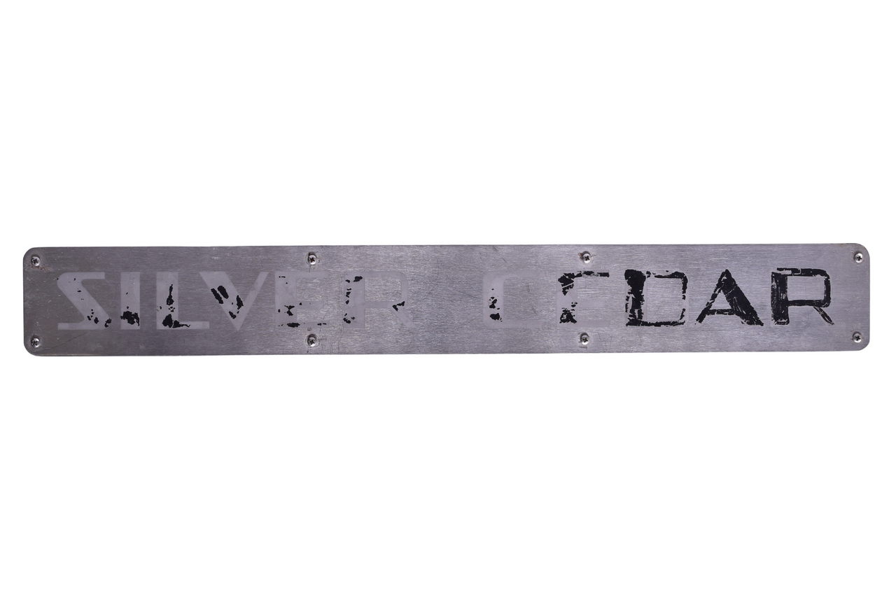 5607 - Chicago Burlington & Quincy Railroad #402 Silver Cedar California Zephyr Stainless Steel Sleeper Car Name Plate thumbnail