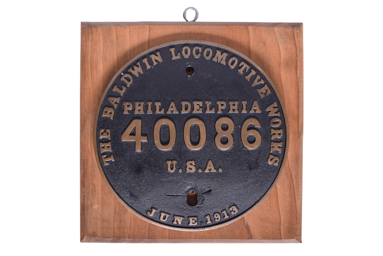 5609 - Baldwin Southern Pacific Railroad 2-8-2 #3219 Brass Locomotive Builders Plate thumbnail