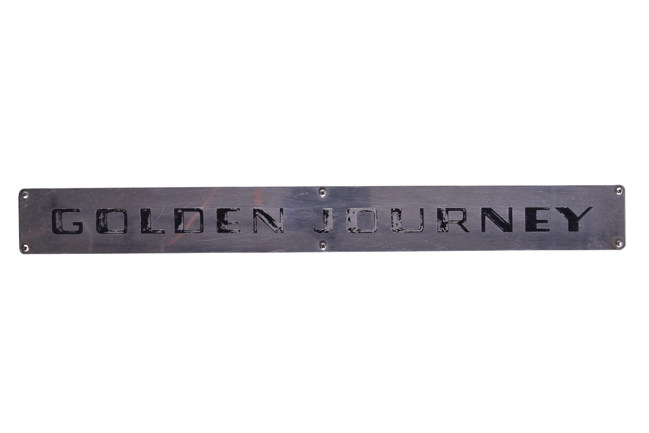 5611 - Rock Island Railroad Golden Journey Stainless Steel Sleeper Car Name Plate thumbnail