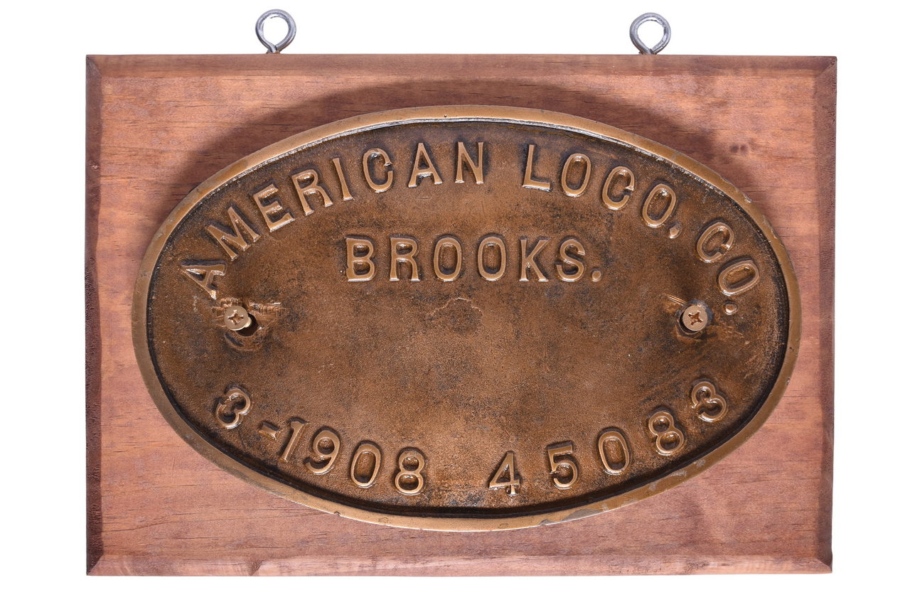 5633 - ALCO / Brooks Southern Pacific Railway #1175 0-6-0 Steam Locomotive Builders Plate thumbnail
