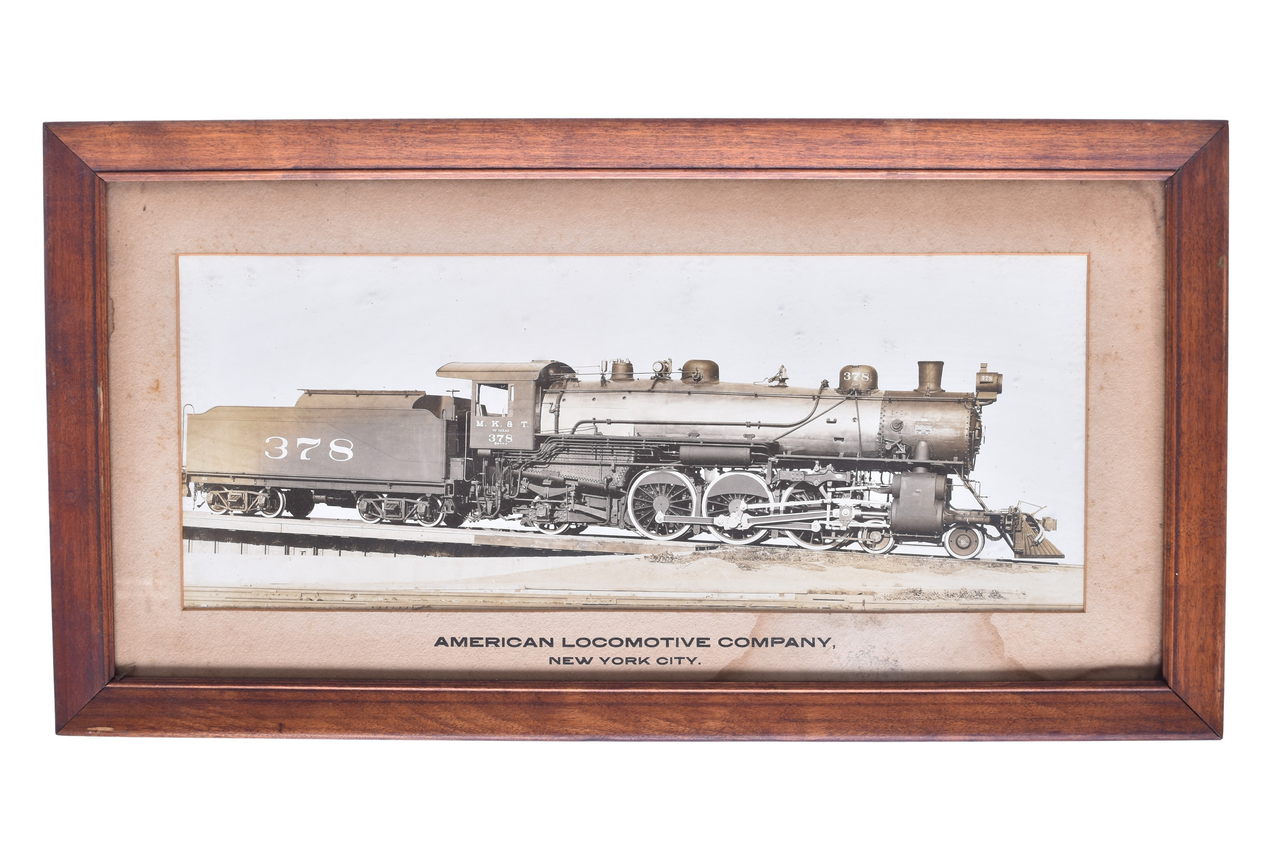 5636 - American Locomotive Works MKT #378 4-6-2 Framed Builders Photograph thumbnail