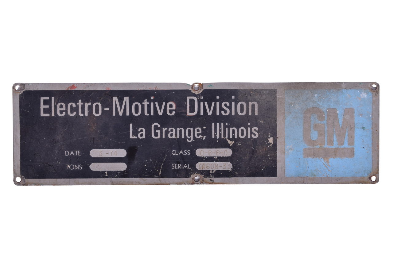 5644 - EMD / Electro-Motive Chicago and North Western SD40-2 Locomotive Builders Plate - #6848 thumbnail