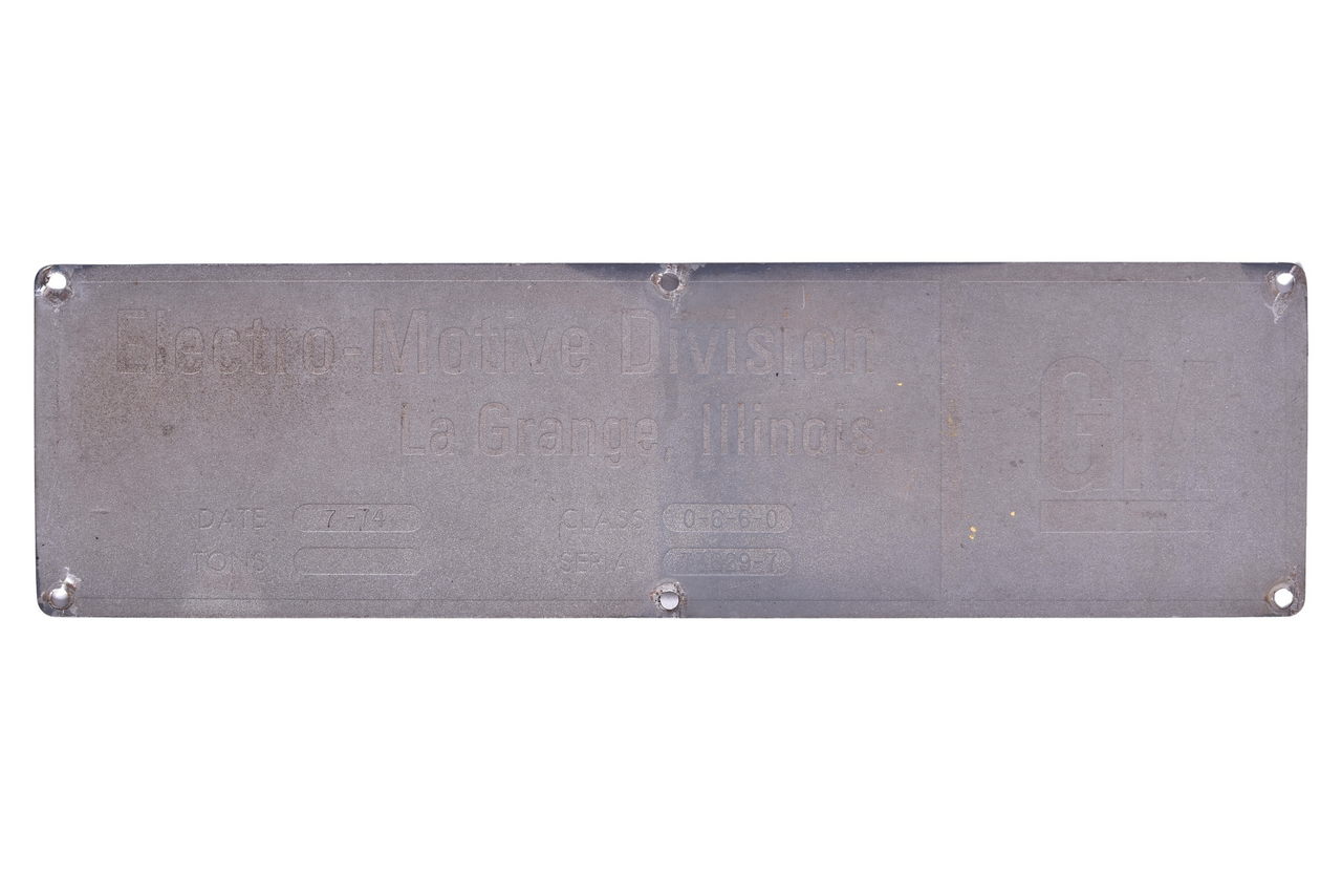 5646 - EMD / Electro-Motive Southern Pacific Railroad SD40T-2 Tunnel Motor Builders Plate - #8306 thumbnail