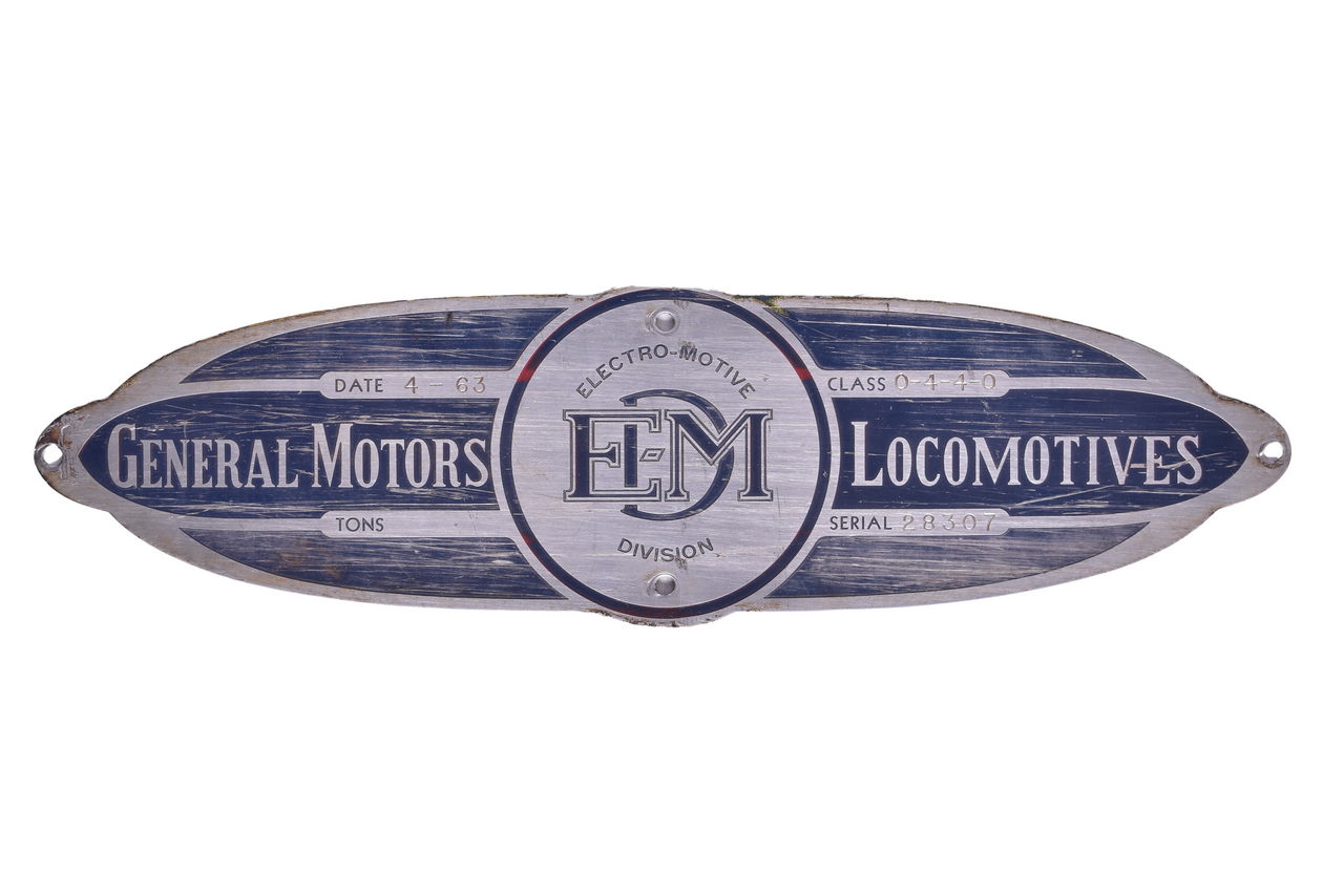 5662 - Chicago and North Western Railroad #813 GP30 Hot Dog Style EMD Builders Plate thumbnail