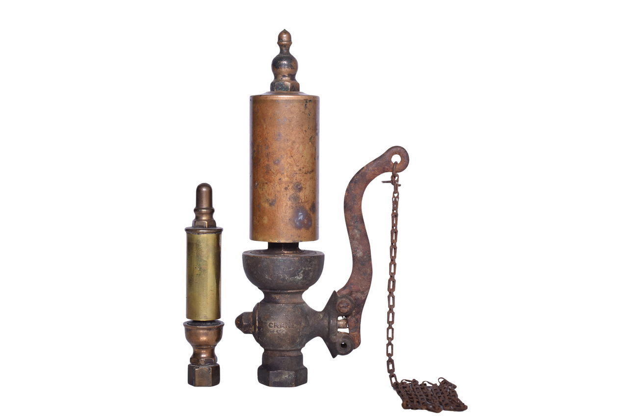 5678 - Two Single Chime Brass Steam Whistles - Crane and Peanut Caboose thumbnail