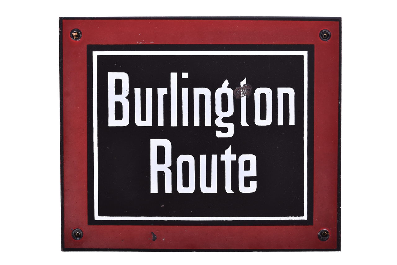 5680 - Chicago Burlington & Quincy / Burlington Route Porcelain Sign thumbnail