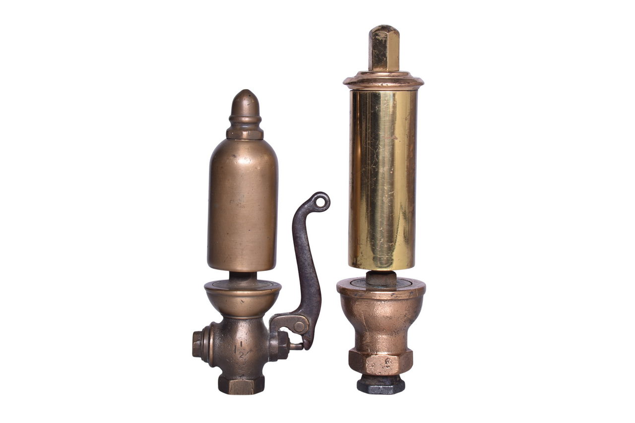 5681 - Pair of Brass Railroad Steam Whistles Including Lunkenheimer thumbnail