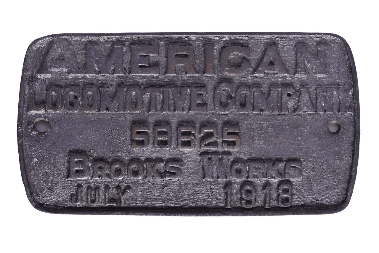 5685 - ALCO Great Northern Railroad 2-8-2 W-3 #1804 Steam Locomotive Builders Plate thumbnail