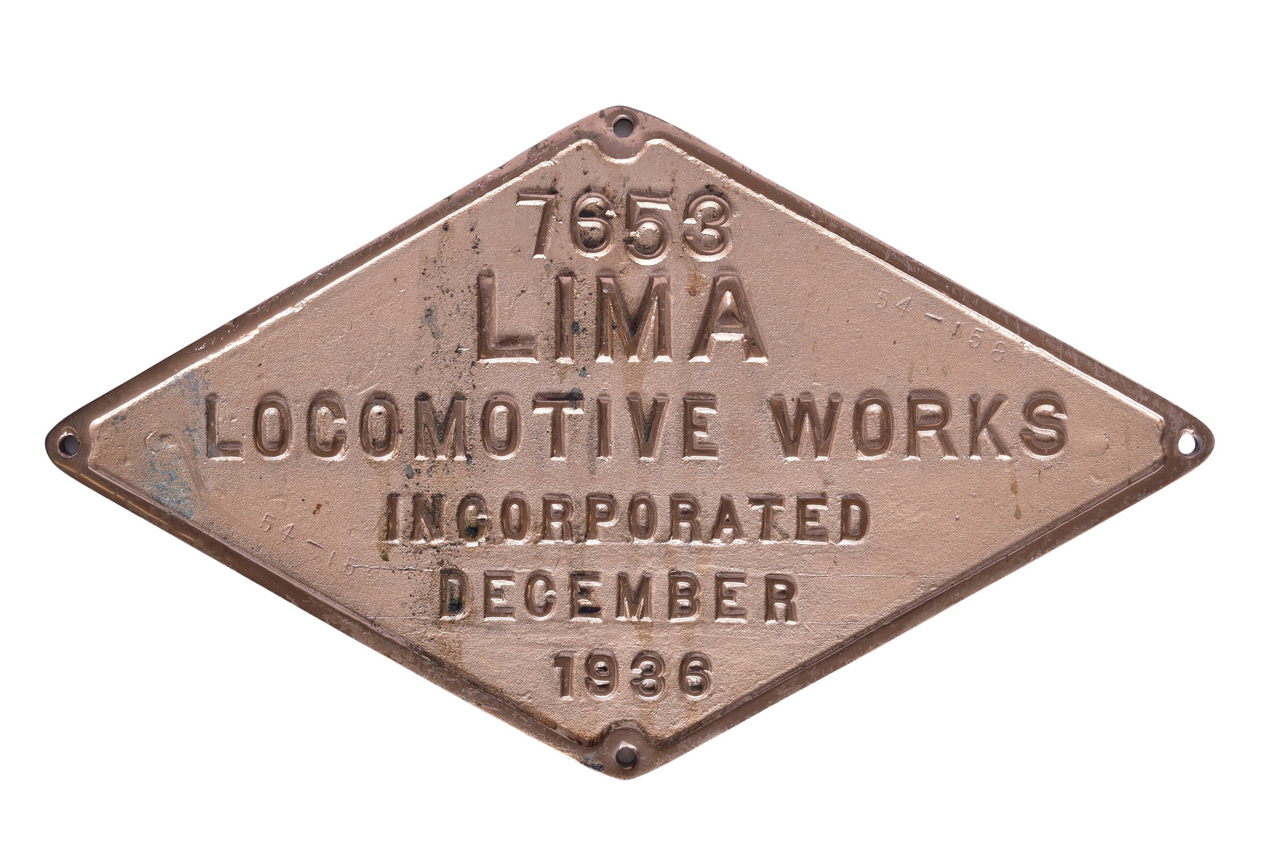 5691 - Lima Locomotive Works Builders Plate - Detroit & Toledo Shore Line Railroad Steam Locomotive 2-8-2 #31 thumbnail