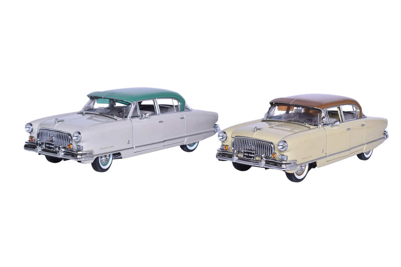 3036 - Pair of Sun Star 1:18 Die Cast 1952 Nash Ambassador Airflyte Model Cars thumbnail