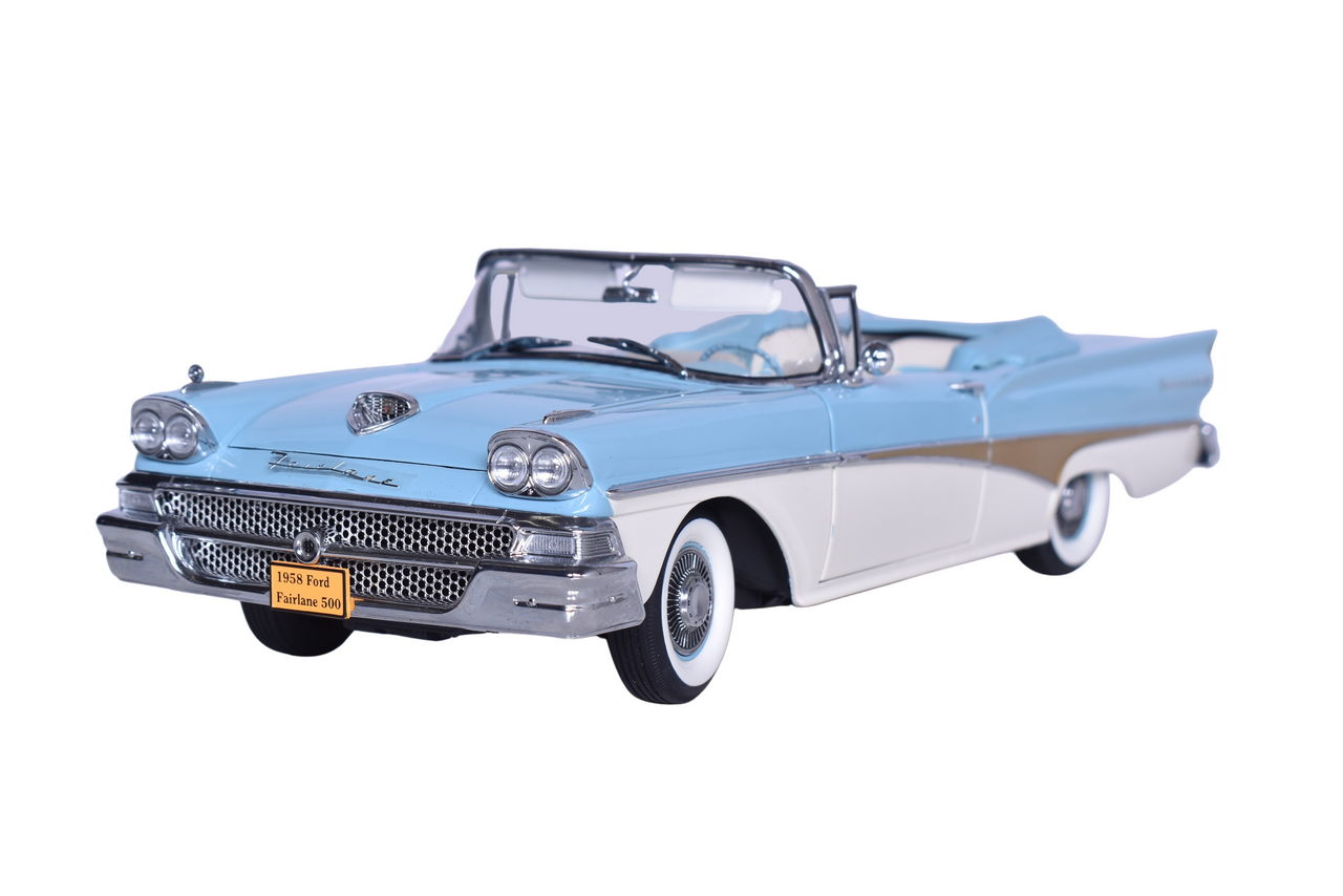 3066 - Sun Star 1:18 Die Cast 1958 Ford Fairlane 500 Open Convertible thumbnail